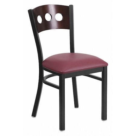 Flash Furniture Hercules Restaurant Chair, 17 in W 21" L 32" H XU-DG-6Y2B-WAL-BURV-GG