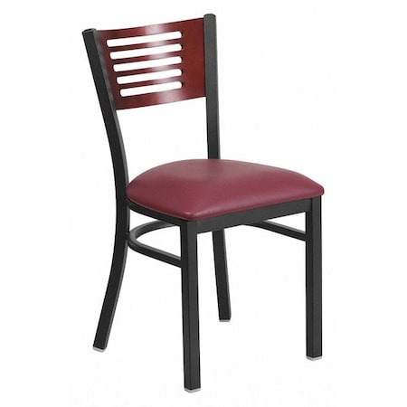 Flash Furniture Hercules Restaurant Chair, 17 in W 21" L 32" H, Vinyl Seat XU-DG-6G5B-MAH-BURV-GG