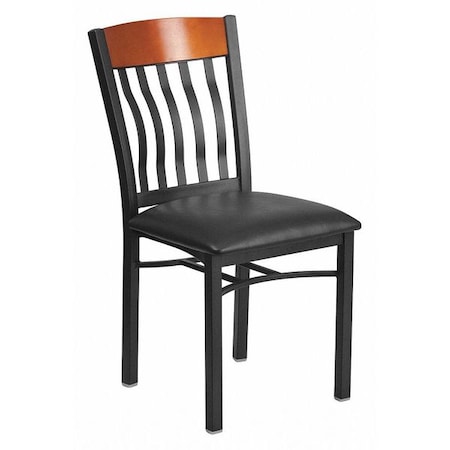 Flash Furniture Eclipse Restaurant Chair, Black Back, 17 in W 24-1/2" L 35-3/4" H XU-DG-60618-CHY-BLKV-GG