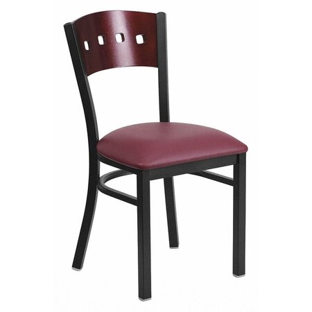 Flash Furniture Hercules Restaurant Chair, 17 in W 21" L 32" H XU-DG-6Y1B-MAH-BURV-GG