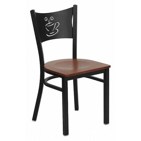 Flash Furniture Hercules Restaurant Chair, 17-1/4 in W 20" L 33-1/4" H, Plywood Seat XU-DG-60099-COF-CHYW-GG