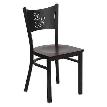 Flash Furniture Hercules Restaurant Chair, 17-1/4 in W 20" L 33-1/4" H XU-DG-60099-COF-MAHW-GG