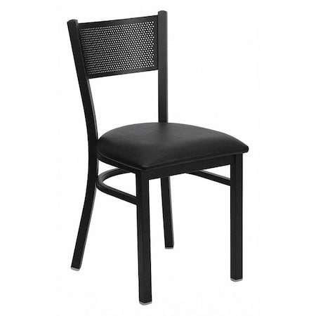 Flash Furniture Hercules Restaurant Chair, Black Back, 17-1/4 in W 20" L 33-1/4" H XU-DG-60115-GRD-BLKV-GG
