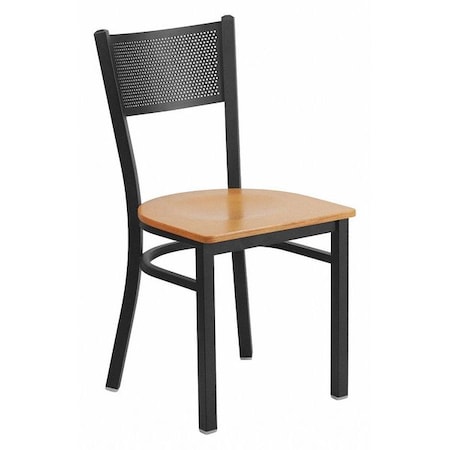 Flash Furniture Hercules Restaurant Chair, 17-1/4 in W 20" L 33-1/4" H XU-DG-60115-GRD-NATW-GG