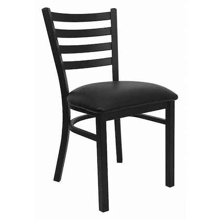 FLASH FURNITURE Restaurant Chair, 17"L32-1/4"H, HerculesSeries XU-DG694BLAD-BLKV-GG