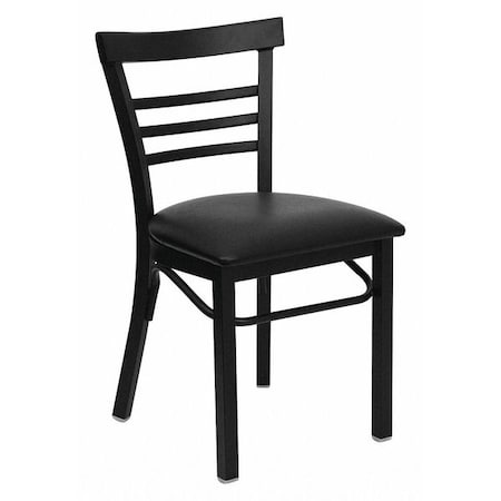 Flash Furniture Hercules Restaurant Chair, 17 in W 19-1/2" L 31-3/4" H XU-DG6Q6B1LAD-BLKV-GG