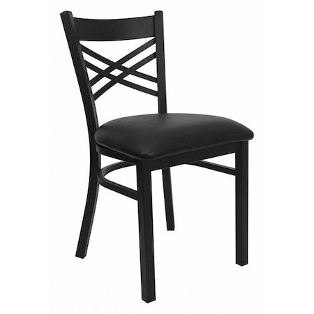 Flash Furniture Hercules Restaurant Chair, Black Back, 16-1/2 in W 17" L 32-1/4" H XU-6FOBXBK-BLKV-GG