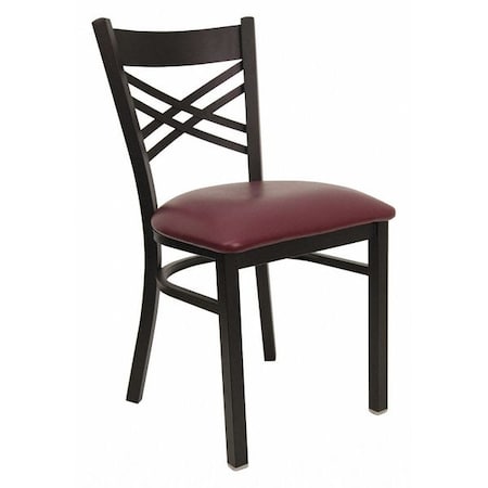 Flash Furniture Hercules Restaurant Chair, 16-1/2 in W 17" L 32-1/4" H XU-6FOBXBK-BURV-GG
