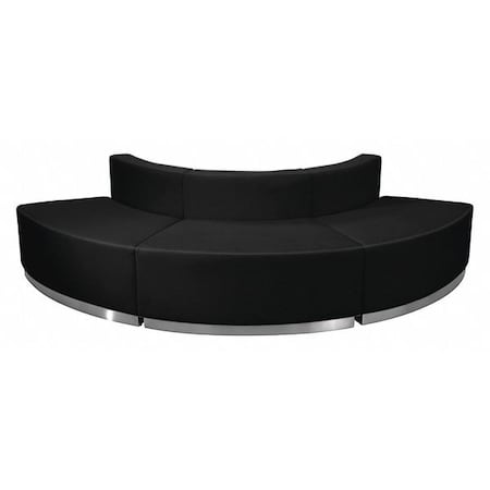 Flash Furniture 3 pcs. Living Room Set, 25-1/4" to 42" x 27", Upholstery Color: Black ZB-803-800-SET-BK-GG