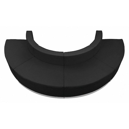 Flash Furniture 4 pcs. Living Room Set, 25-1/4" to 52-1/2" x 27", Upholstery Color: Black, Series: Alon ZB-803-520-SET-BK-GG