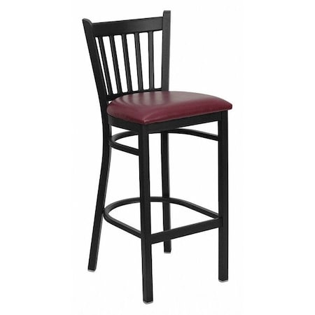 Flash Furniture Restaurant Stool, Vertical Back, Burg Sea XU-DG-6R6B-VRT-BAR-BURV-GG