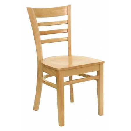 Flash Furniture Hercules Restaurant Chair, Wood Back, 17-1/4 in W 20" L 33-3/4" H XU-DGW0005LAD-NAT-GG