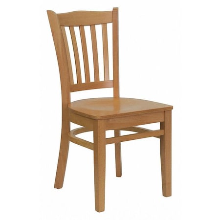 Flash Furniture Hercules Restaurant Chair, Wood Back, 17-1/2 in W 20-3/4" L 34-1/2" H XU-DGW0008VRT-NAT-GG