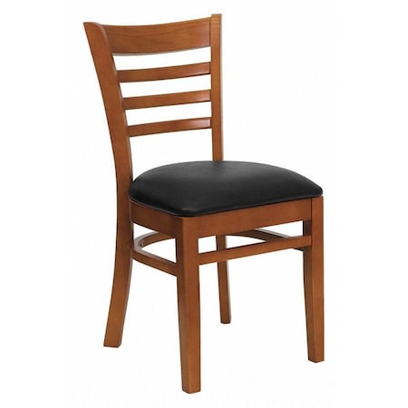 Flash Furniture Hercules Restaurant Chair, Wood Back, 17-1/4 in W 20" L 33-3/4" H XU-DGW0005LAD-CHY-BLKV-GG