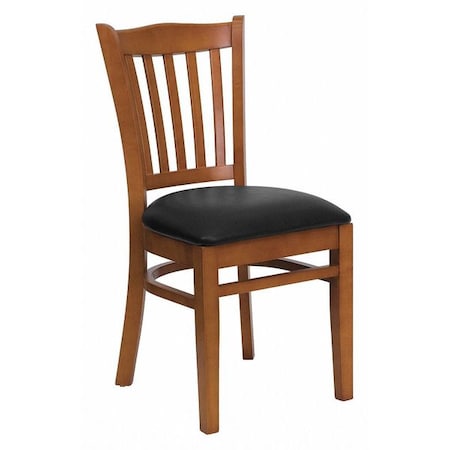 Flash Furniture Hercules Restaurant Chair, Wood Back, 17-1/2 in W 20-3/4" L 34-1/2" H XU-DGW0008VRT-CHY-BLKV-GG