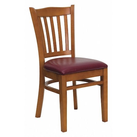 Flash Furniture Hercules Restaurant Chair, Wood Back, 17-1/2 in W 20-3/4" L 34-1/2" H XU-DGW0008VRT-CHY-BURV-GG