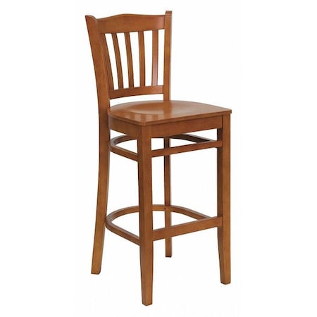 Flash Furniture Wood Barstool, Vert Slat Back, Cherry Woo XU-DGW0008BARVRT-CHY-GG