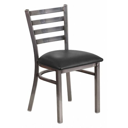 Flash Furniture Hercules Restaurant Chair, Black Back, 16-1/2 in W 17" L 32-1/4" H XU-DG694BLAD-CLR-BLKV-GG