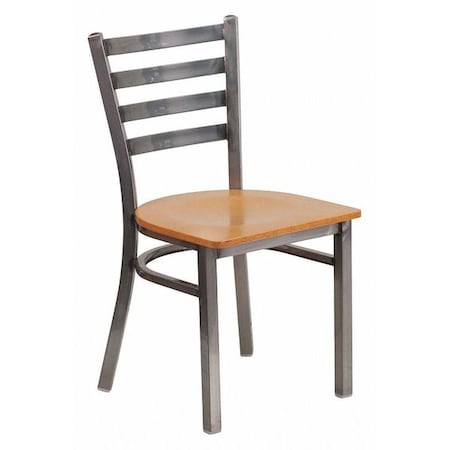 Flash Furniture Hercules Restaurant Chair, 16-1/2 in W 17" L 32-1/4" H XU-DG694BLAD-CLR-NATW-GG
