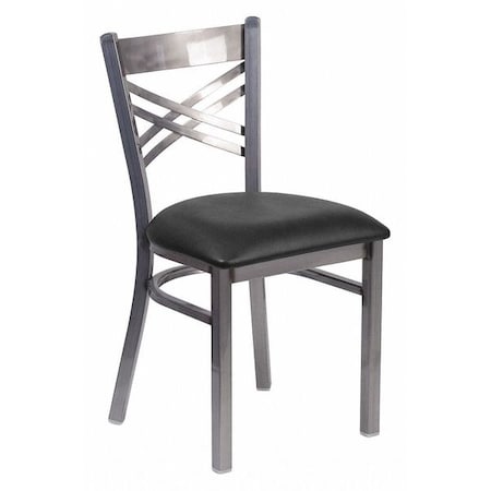 Flash Furniture Hercules Restaurant Chair, Black Back, 16-1/2 in W 17" L 32-1/4" H XU-6FOB-CLR-BLKV-GG