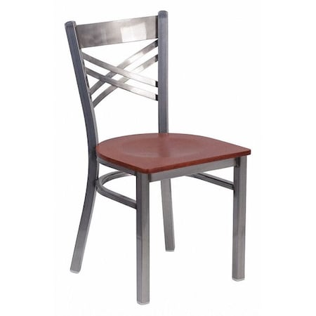 Flash Furniture Hercules Restaurant Chair, Wood Back, 16-1/2 in W 17" L 32-1/4" H XU-6FOB-CLR-CHYW-GG