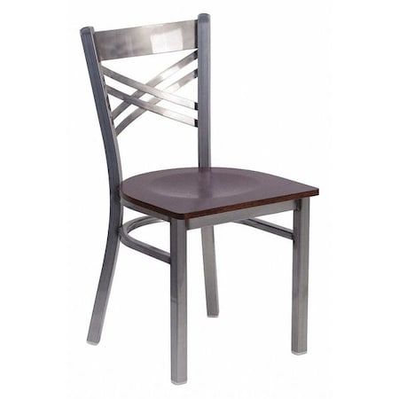 Flash Furniture Hercules Restaurant Chair, Wood Back, 16-1/2 in W 17" L 32-1/4" H XU-6FOB-CLR-WALW-GG