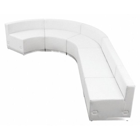 Flash Furniture 5 pcs. Living Room Set, 25-1/4" to 89-1/2" x 27", Upholstery Color: White ZB-803-470-SET-WH-GG