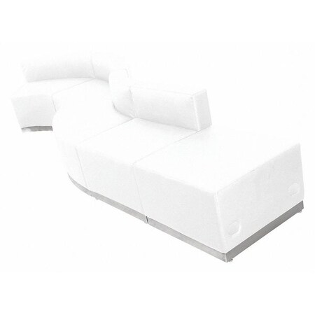 Flash Furniture 5 pcs. Living Room Set, 25-1/4" to 49" x 27", Upholstery Color: White ZB-803-590-SET-WH-GG