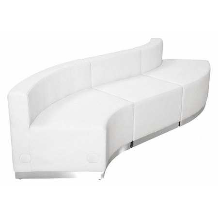 Flash Furniture 3 pcs. Living Room Set, 25-1/4" to 30-1/2" x 27", Upholstery Color: White ZB-803-830-SET-WH-GG