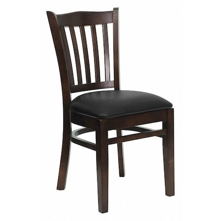 Flash Furniture Hercules Restaurant Chair, Wood Back, 17-1/2 in W 20-3/4" L 34-1/2" H XU-DGW0008VRT-WAL-BLKV-GG