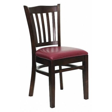 Flash Furniture Hercules Restaurant Chair, Wood Back, 17-1/2 in W 20-3/4" L 34-1/2" H XU-DGW0008VRT-WAL-BURV-GG