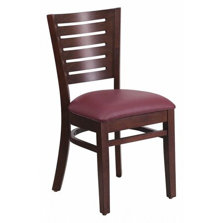 Flash Furniture Darby Restaurant Chair, Wood Back, 17-1/4 in W 20-1/2" L 33-1/2" H XU-DG-W0108-WAL-BURV-GG