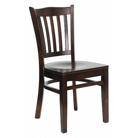 Flash Furniture Hercules Restaurant Chair, 17-1/2 in W 20-3/4" L 34-1/2" H, Fixed, Beech Wood Seat XU-DGW0008VRT-WAL-GG