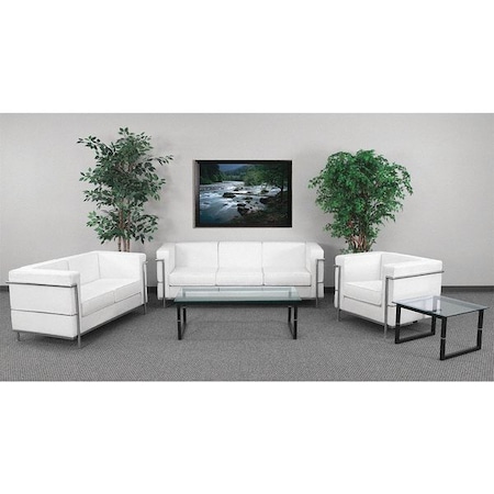 Flash Furniture Reception Chair, White Leather ZB-REGAL-810-SET-WH-GG