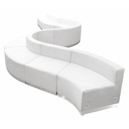 Flash Furniture 10 pcs. Living Room Set, 25-1/4" to 118" x 27", Upholstery Color: White ZB-803-400-SET-WH-GG