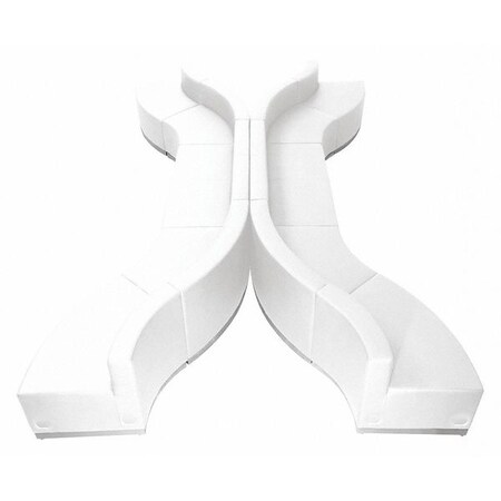 Flash Furniture 10 pcs. Living Room Set, 25-1/4" to 163-1/2" x 27", Upholstery Color: White ZB-803-630-SET-WH-GG