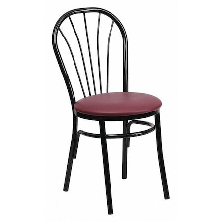 Flash Furniture Hercules Dining Chair, Black Back, 16 in W 20" L 34-1/2" H XU-698B-BGV-GG