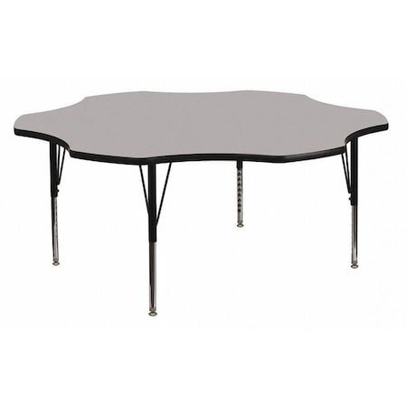 Flash Furniture Flower Activity Table, Laminate, Grey XU-A60-FLR-GY-T-P-GG
