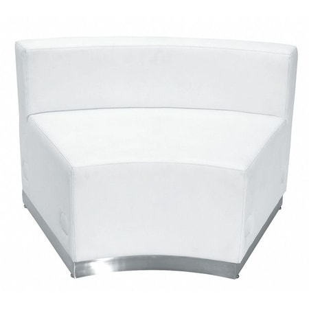 Flash Furniture Hercules Alon Concave Chair, White Back, 41-1/2 in W 25-1/4" L 27" H, Leather Seat ZB-803-INSEAT-WH-GG