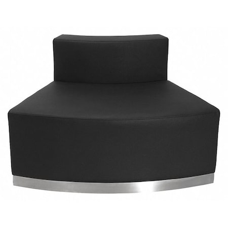 Flash Furniture Hercules Alon Convex Chair, Black Back, 41-1/2 in W 25-1/4" L 27" H, No Arms, Leather Seat ZB-803-OUTSEAT-BK-GG