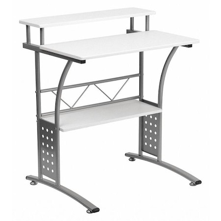 Flash Furniture Computer Desk Clifton Desk, White, 23-1/2" D X 33-1/8" H, 27-7/8" W X Laminate, White NAN-CLIFTON-WH-GG