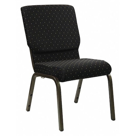 Flash Furniture Dot Fabric Church Chair, Black XU-CH-60096-BK-GG