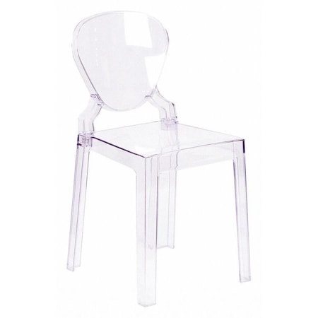 Flash Furniture Contemporary Ghost Chair, 15-3/4 in W 19-1/2" L 32-1/4" H OW-TEARBACK-18-GG