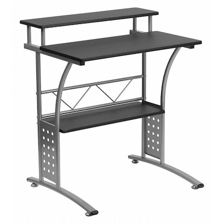 Flash Furniture Computer Desk Clifton Computer Desk, Black, 23-1/2" D X 33-1/8" H, 27-7/8" W X Laminate, Black NAN-CLIFTON-BK-GG