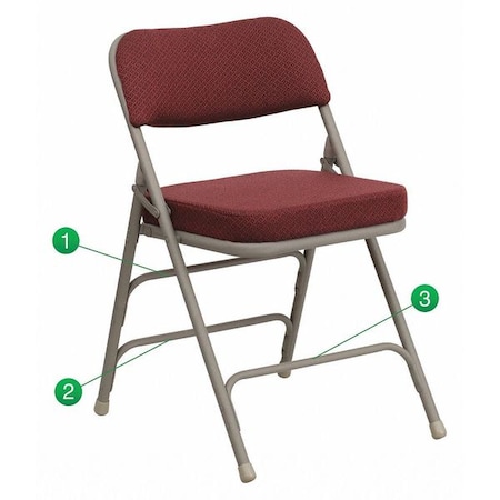 Flash Furniture Fabric Folding Chair, Burgundy HA-MC320AF-BG-GG