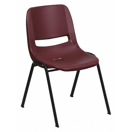 Flash Furniture Stack Chair, Plastic, Burgundy RUT-EO1-BY-GG