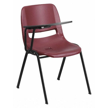 Flash Furniture Tablet Arm Chair, Right Hand Flip-Up, Burg, 21" W, 25.5" L, 32" H, Burgundy RUT-EO1-BY-RTAB-GG