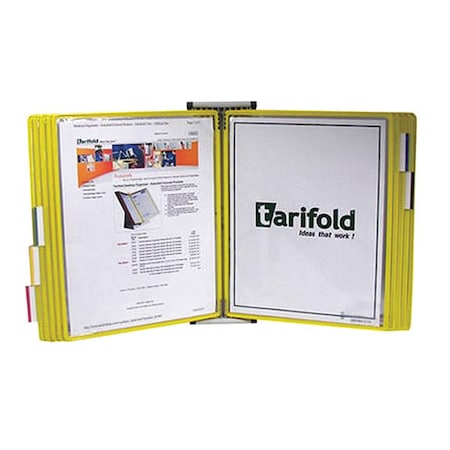 Tarifold Document Wall Display Unit, 10 Yellow Poc W241