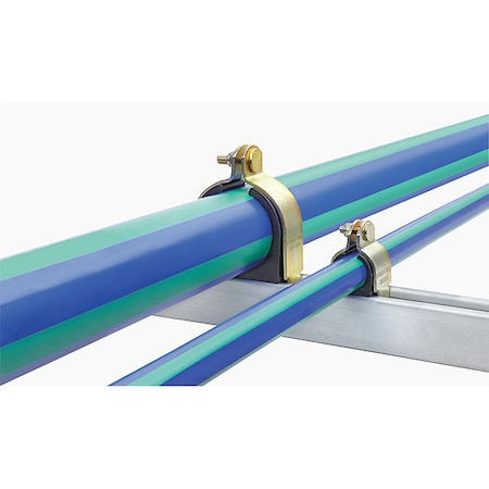 Hydra-Zorb Strut Mount Cushion Clamp, 63mm, Electro Galvanized Gold 63MMHZ