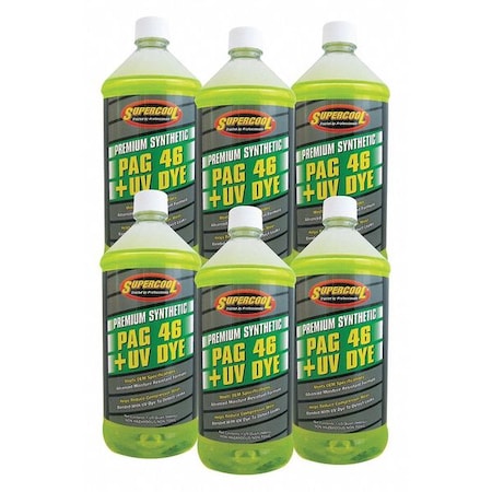 32 oz. PAG Oil, 46 ISO Viscosity, Synthetic 6PK -  SUPERCOOL, P46-32D-6CP